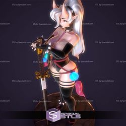 Anime Girl Pin Up Digital Sculpture