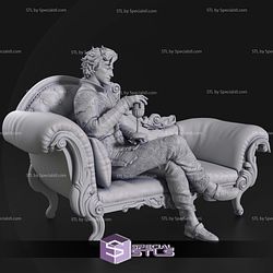 Astarion and Wine Digital Sculpture Baldurs Gate