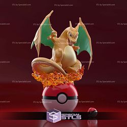 Basic Pokemon Collection - Charizard on Pokeball STL Files