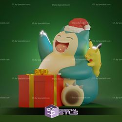 Basic Pokemon Collection - Snorlax Pikachu Christmas STL Files