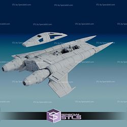 Buck Rogers StarFigther Thunder Fighter 3D Model