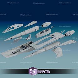 Buck Rogers StarFigther Thunder Fighter 3D Model