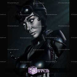 Catwoman Night Bust Digital Sculpture