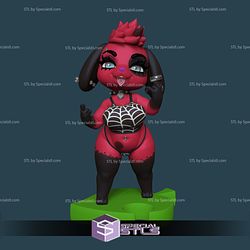 Cherry Animal Crossing Pin Up Digital Sculpture Goth Doggo