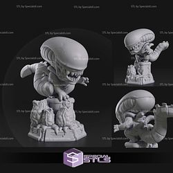 Chibi Xenomorph 3D Print Model Alien