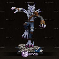 Digimon Weregarurumon V2 Printable Models