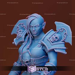 Female Orc Warrior World of Warcraft Digital Sculpture