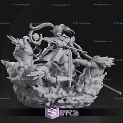 Frieren Beyond Journeys End in Battle Digital Sculpture