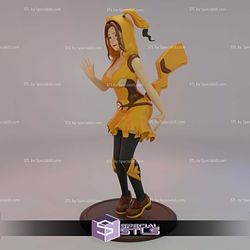 Girl in Pokemon Costume Digital Sculpture