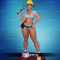 Girl Worker Sexy Fanart Digital Sculpture