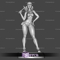 Girl Worker Sexy Fanart Digital Sculpture