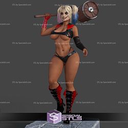 Harley Quinn Thicc and Hammer Digital Sculpture