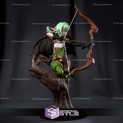 High Elf Archer on Tree Printable Models Goblin Slayer
