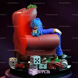Joker on Sofa Digital Sculpture Printable Models