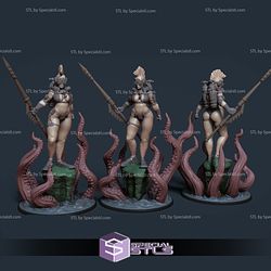 Kraken Huntress STL Miniatures
