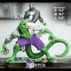 Lizard and Symbiote Spider Man 3D Printing Figurine