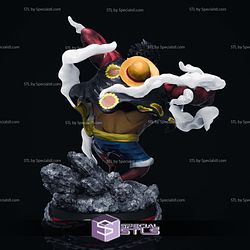 Luffy Gear 4 Kong Gun Digital Sculpture