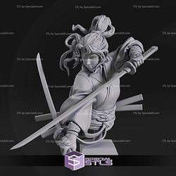 Neko Warrior Bust 3D Print Model