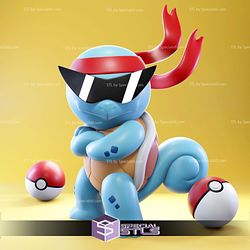 Pokemon Squirtle Squad Digital Sculpture