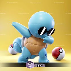 Pokemon Squirtle Squad Digital Sculpture