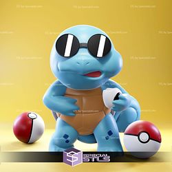 Pokemon Squirtle Squad Digital Sculpture