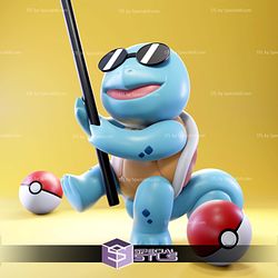 Pokemon Squirtle Squad Digital Sculpture