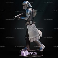 Purge Trooper and Gun Standing 3D Print Model