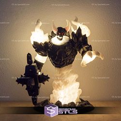 Ragnaros Lamp Digital Sculpture World of Warcraft