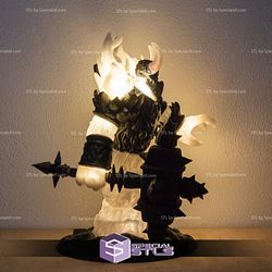 Ragnaros Lamp Digital Sculpture World of Warcraft