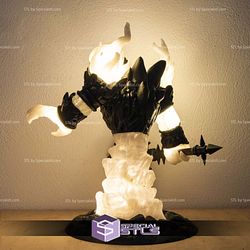 Ragnaros Lamp Digital Sculpture World of Warcraft