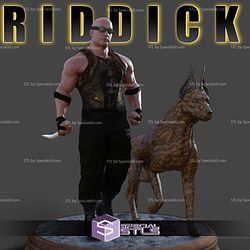 Riddick and Dog Digital Sculpture Printable Models