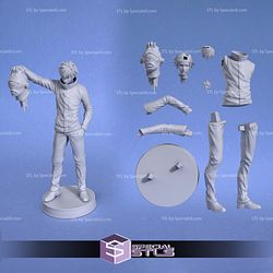Satoru Gojo and Jogo Head 3D Print Model Jujutsu Kaisen