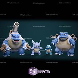 Squirtle Evolution Basic Digital Sculpture