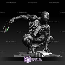 Symbiote Spider-Man Eagle Base Digital Sculpture