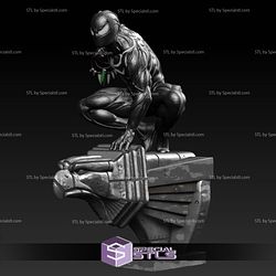 Symbiote Spider-Man Eagle Base Digital Sculpture