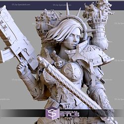 War Sister Waifu compatible with Warhammer 40k Digital Sculpture