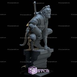 Young Hellboy Sitting Pose Digital Sculpture