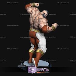 Zangief Action Pose Digital Sculpture Street Fighter
