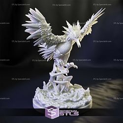 Zapdos Thunder Bird Kaiju Fanart Digital Sculpture