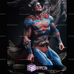 Zod Killing Superman Diorama Digital Sculpture