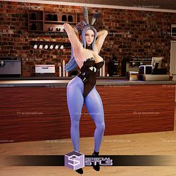 Bunny Girl at the Bar V2 3D Printing Figurine