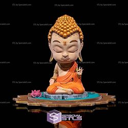 Chibi Buddha Serenity on the Lotus Pond STL Files