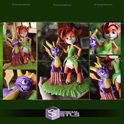 Spyro and Elora 3D Printing Figurine