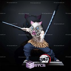 Inosuke Demon Slayer Battle Digital STL Sculpture