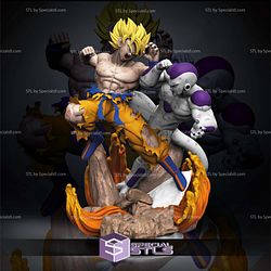 Goku and Frieza Diorama Digital STL Sculpture