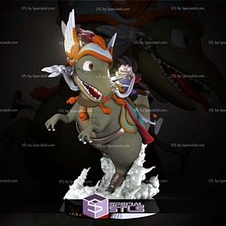 Goku in Dino Digital STL Sculpture