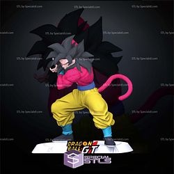 Goku SSJ4 Battle Digital STL Sculpture