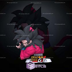 Goku SSJ4 Bust Digital STL Sculpture