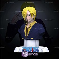 Sanji Bust One Piece Digital STL Sculpture