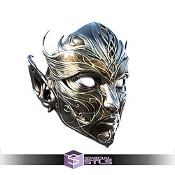 Cosplay STL Files Dark Elf Mask 3D Print